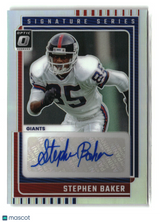 Stephen Baker 2025 Panini Donruss Optic Football Signature Series Holo #SSH-SB