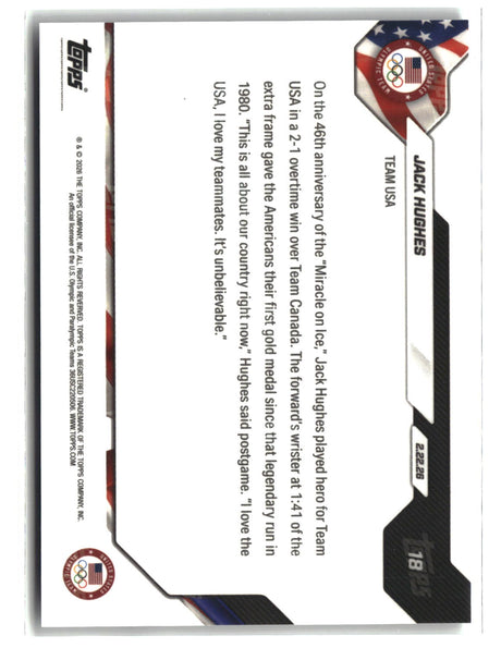 Jack Hughes 2026 Topps Now #18