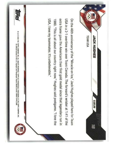 Jack Hughes 2026 Topps Now #18