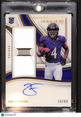 Zay Flowers 2023 Immaculate Collection Rookie Signature Dual Patch #SP-ZAY 16/99
