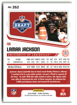 Lamar Jackson 2018 Panini Score Gold Zone #352 30/50