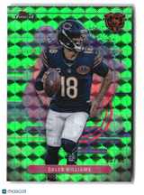 Caleb Williams 2025 Topps Finest Geometric Green Refractor #127 23/35