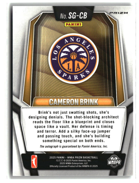 Cameron Brink 2025 Panini Prizm Signatures #SG-CB