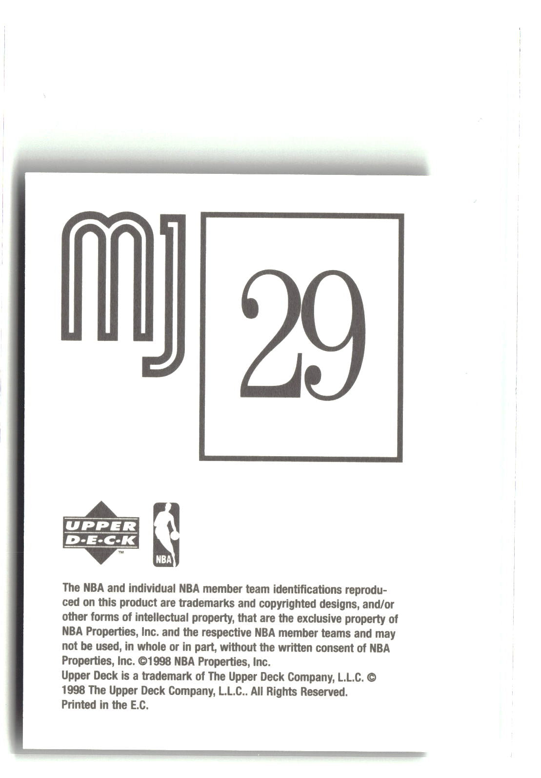 Michael Jordan 1998 Upper Deck MJ Career Retrospective #29
