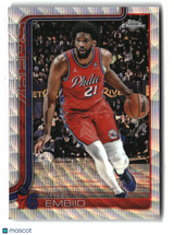 Joel Embiid 2025 Topps Chrome Wave Refractor #149