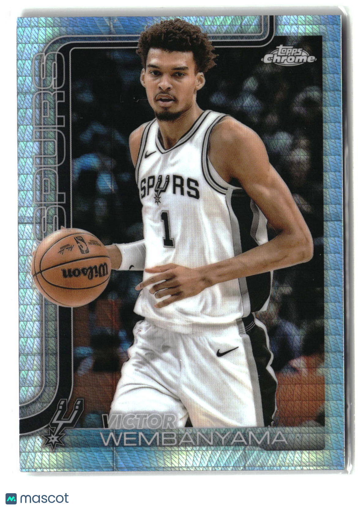 Victor Wembanyama 2025 Topps Chrome Prism Refractor #221