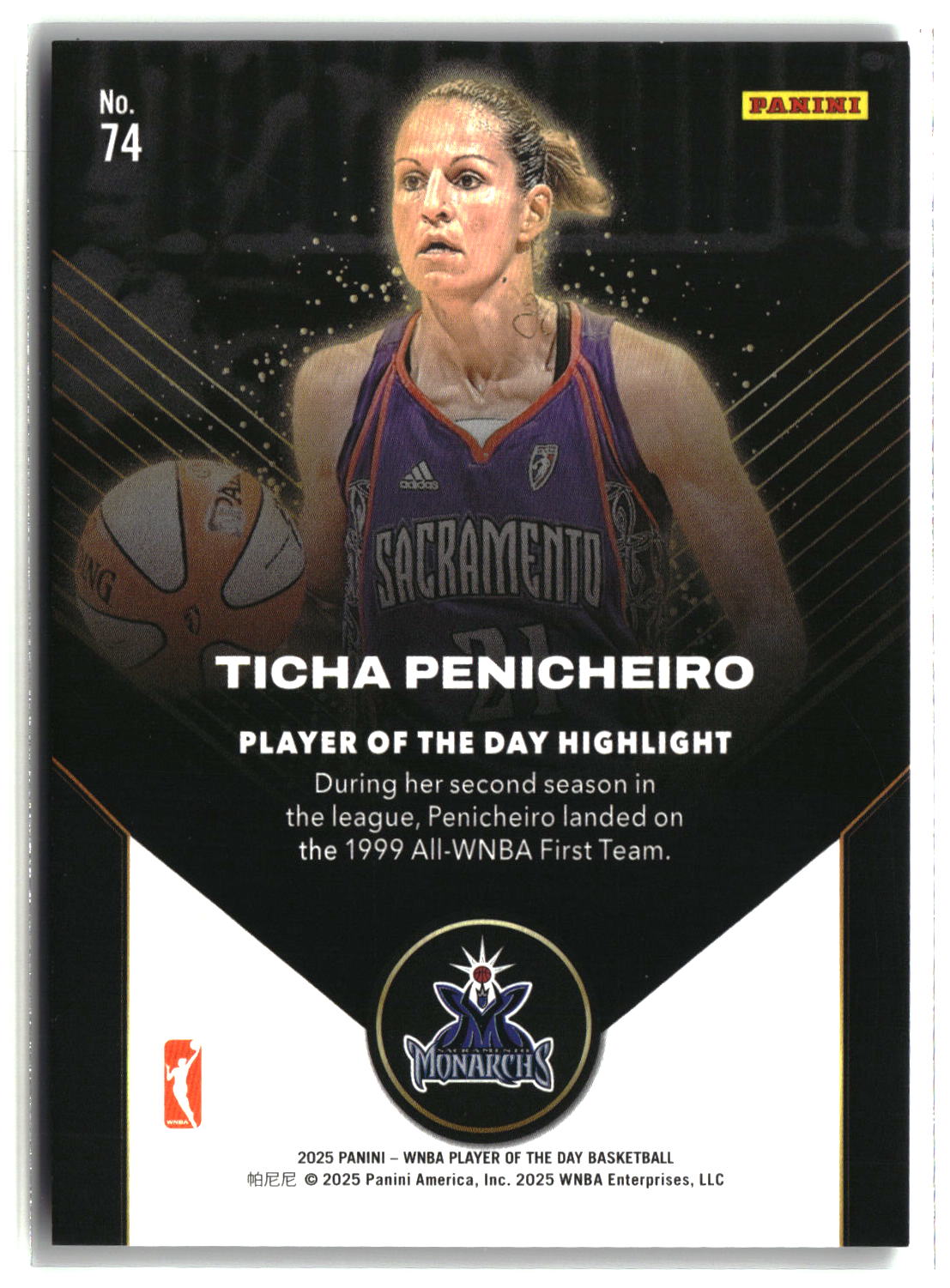 Ticha Penicheiro 2025 Panini WNBA Player of the Day Basketball #74 136/199