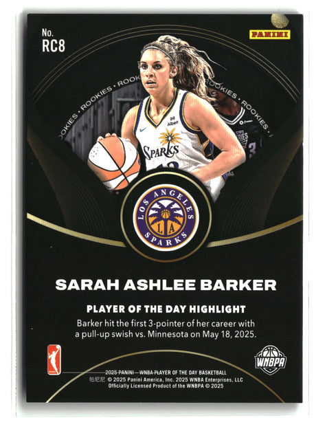 Sarah Ashlee Barker 2025 Panini WNBA Player of the Day #RC8 13/25