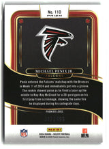 Michael Penix Jr. 2024 Panini Select Neon Green Prizm Shock #110 342/499