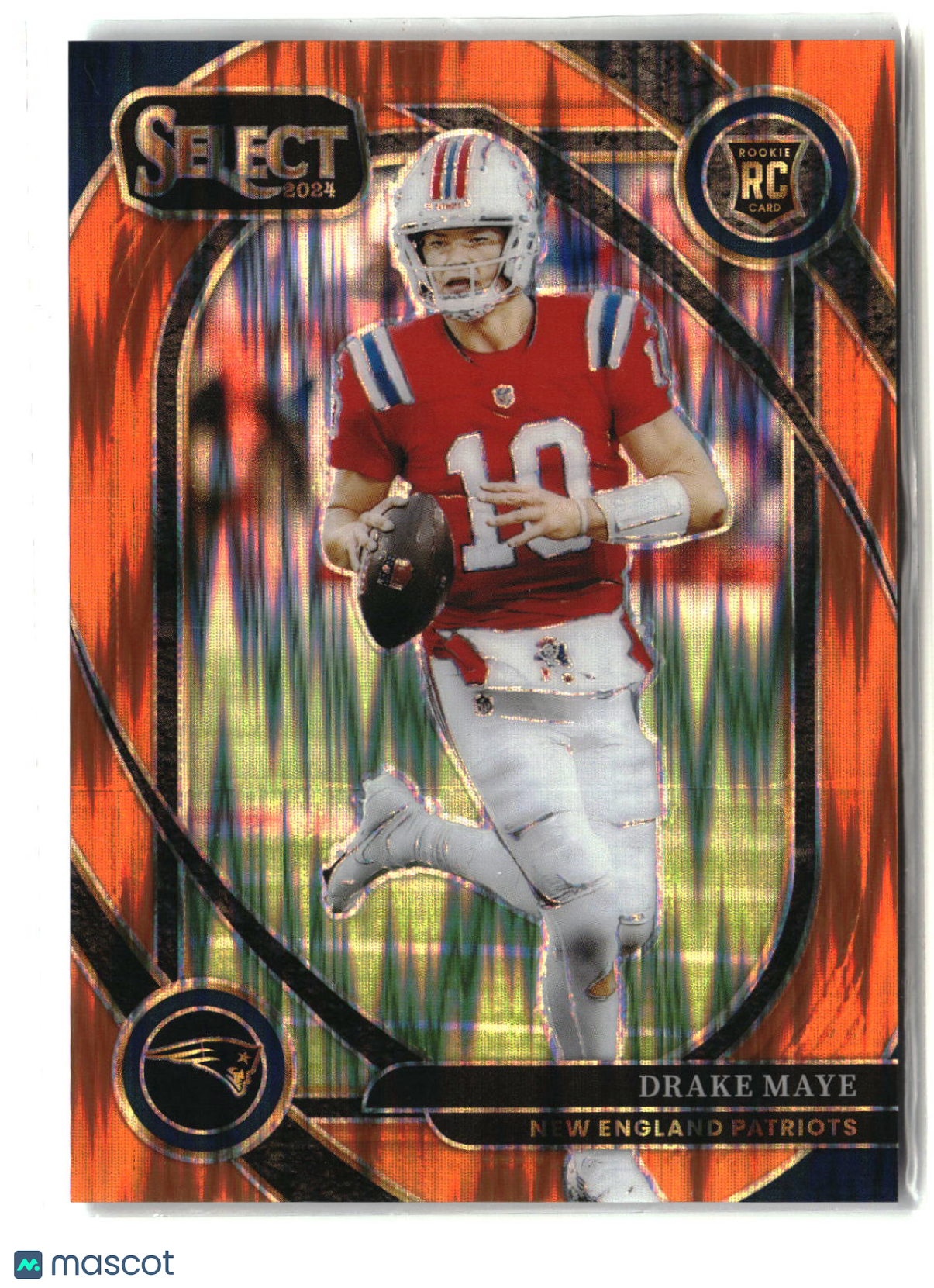 Drake Maye 2024 Panini Select Orange Prizm Shock #218 052/399