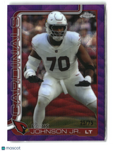 Paris Johnson Jr. 2025 Topps Chrome Purple Wave Refractor #3 25/75
