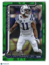 Michael Pittman Jr. 2025 Topps Chrome Green Lava Refractor #126 /99
