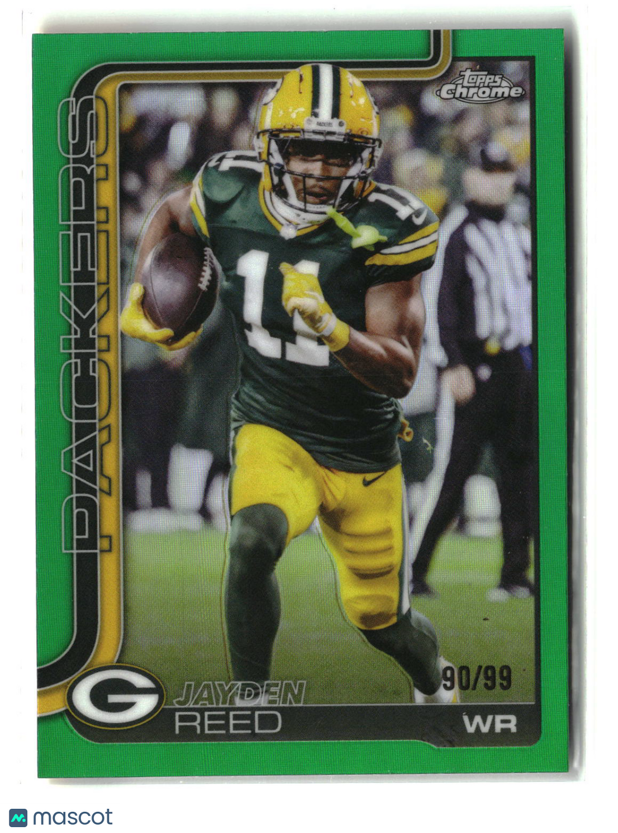 Jayden Reed 2025 Topps Chrome Green Refractor #107 90/99