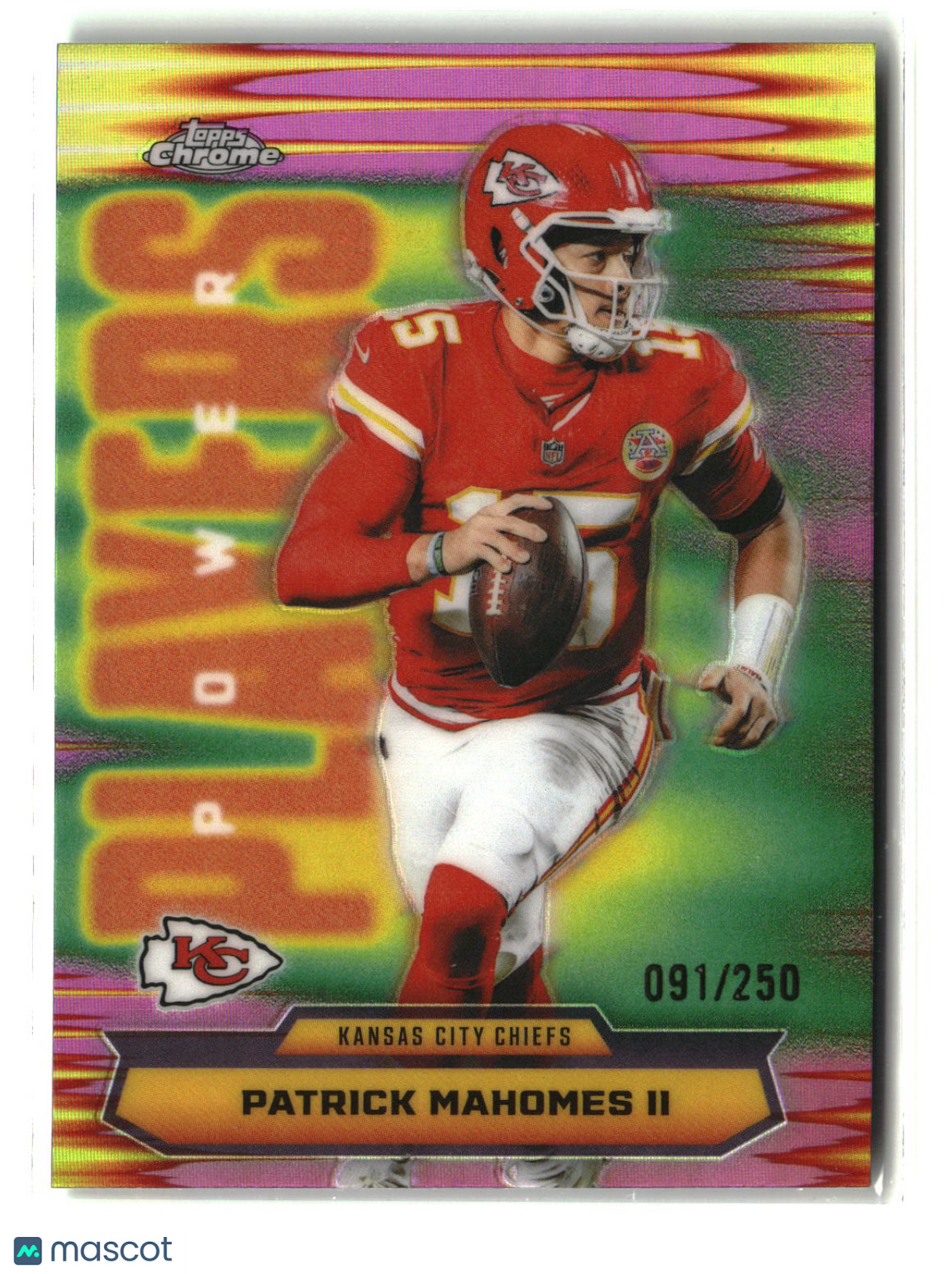 Patrick Mahomes II 2025 Topps Chrome Power Players Pink Refractor #PP-6 091/250