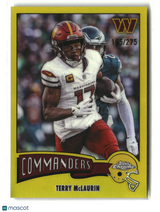 Terry McLaurin 2025 Topps Chrome 1975 Topps Yellow Refractor #1975-35 165/275