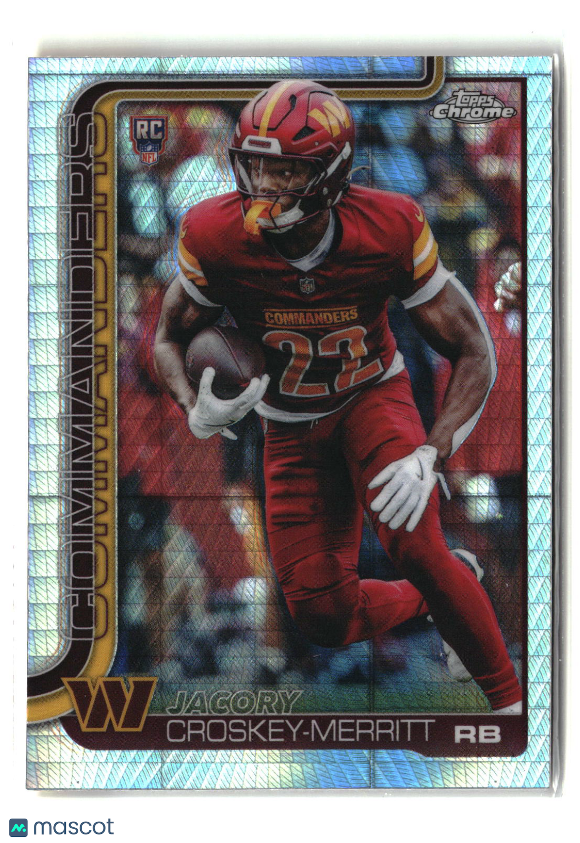 Jacory Croskey-Merritt 2025 Topps Chrome Prism Refractor #387