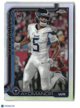 Elic Ayomanor 2025 Topps Chrome Refractor #336