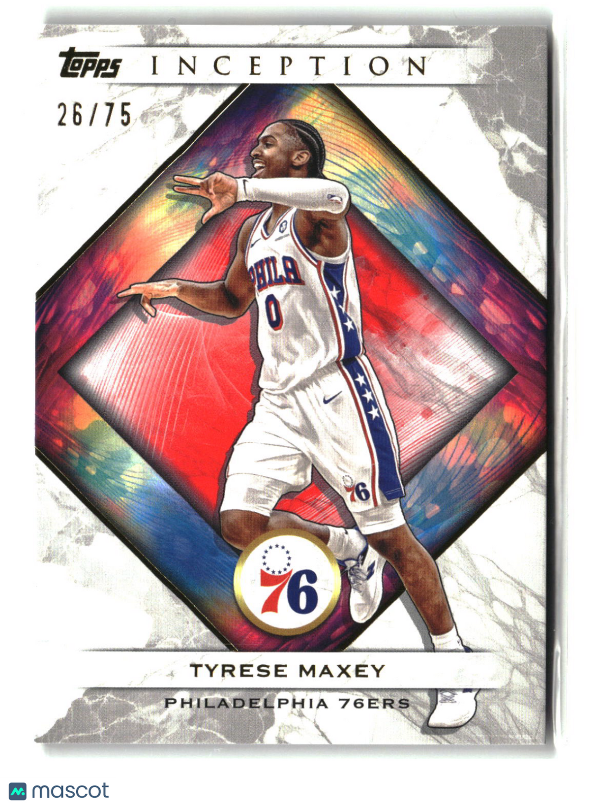 Tyrese Maxey 2026 Topps Inception #49 26/75