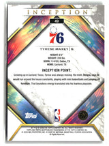 Tyrese Maxey 2026 Topps Inception #49 26/75