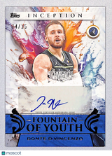 Donte DiVincenzo 2026 Topps Inception Fountain Of Youth Signature Blue FY-DD /25