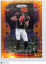 Ja'Marr Chase 2021 Panini Prizm Orange Laser #337