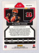 Ja'Marr Chase 2021 Panini Prizm Orange Laser #337