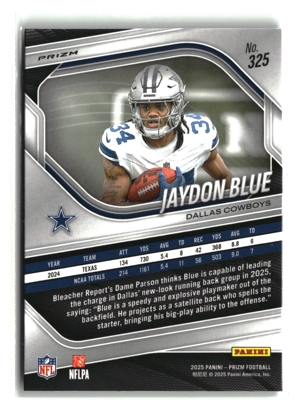 Jaydon Blue 2025 Panini Prizm Green #325
