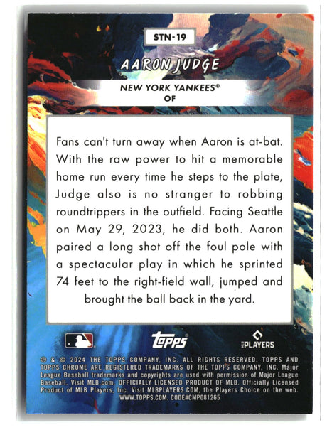 Aaron Judge 2024 Topps Chrome Stars in the Night #STN-19