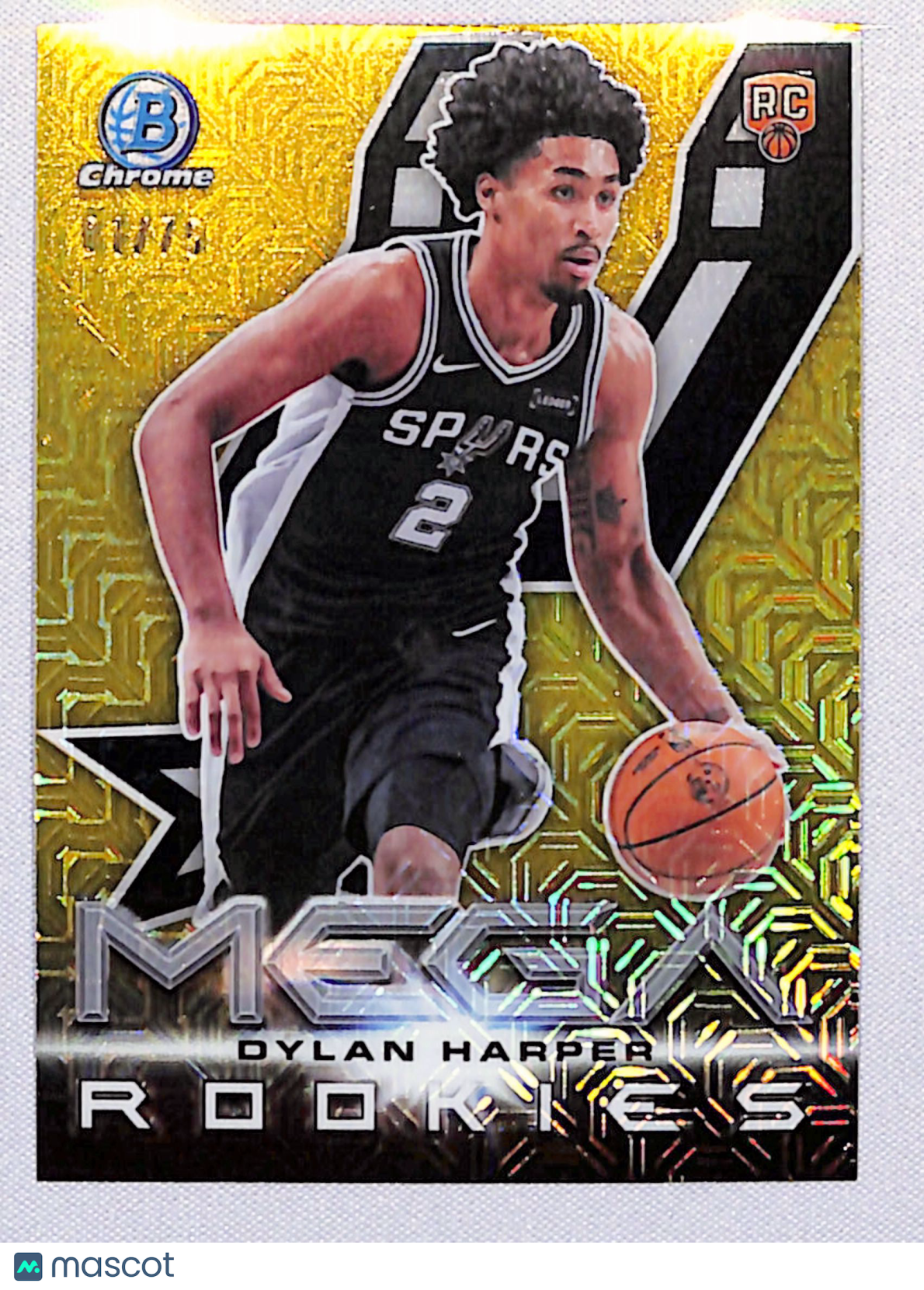Dylan Harper 2025 Bowman Chrome Mega Rookies Yellow Mojo Refractor #MR-2 1/75