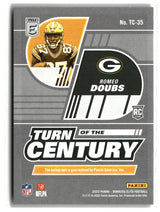 Romeo Doubs 2022 Donruss Elite Turn of the Century Black Gold #TC-35 16/25