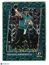 Trevor Lawrence 2021 Panini Donruss Optic Teal Velocity #201