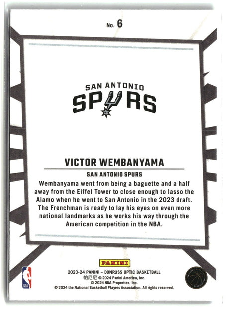 Victor Wembanyama 2024 Donruss Optic My House #6