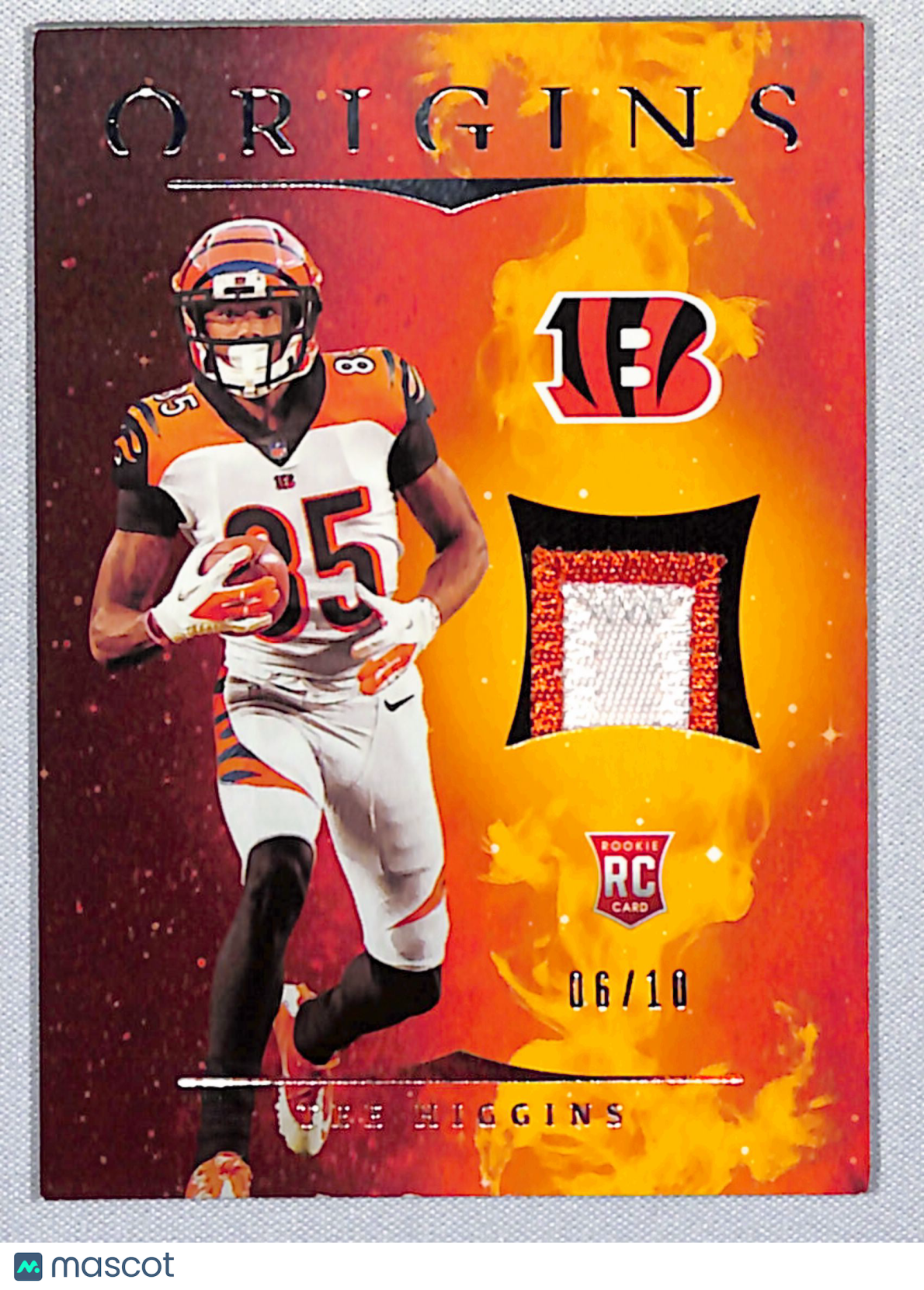 Tee Higgins 2020 Panini Origins Rookie Patches Gold #RP-9 06/10