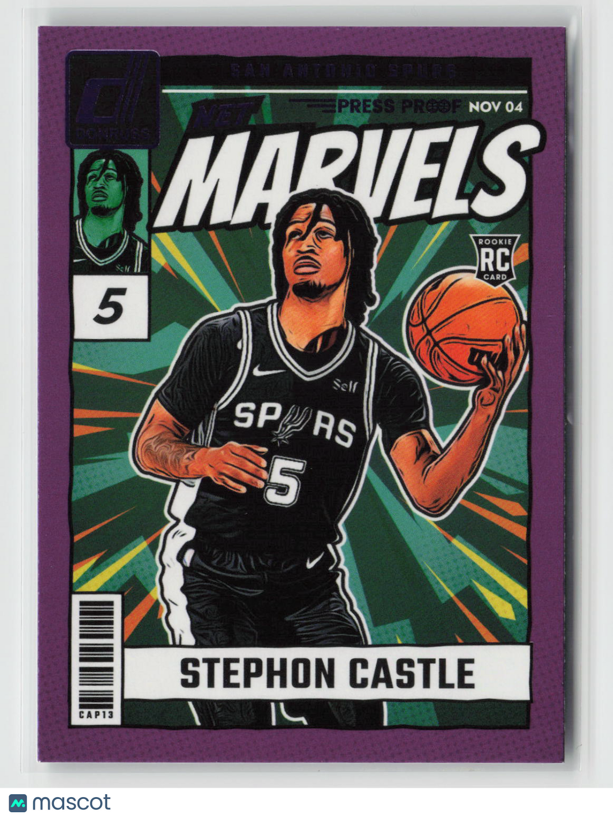 Stephon Castle 2024 Panini Donruss Net Marvels Purple Press Proof #23