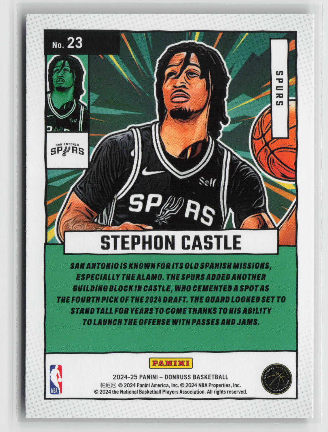 Stephon Castle 2024 Panini Donruss Net Marvels Purple Press Proof #23