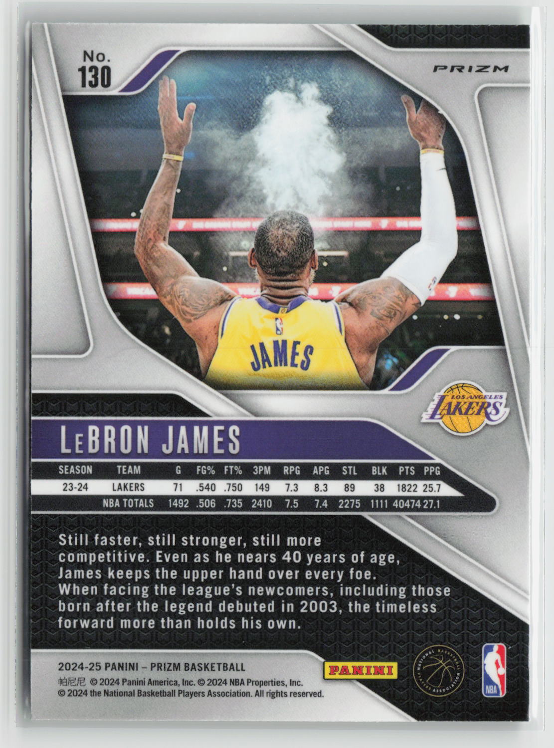LeBron James 2024-25 Panini Prizm Green Ice Prizm #130