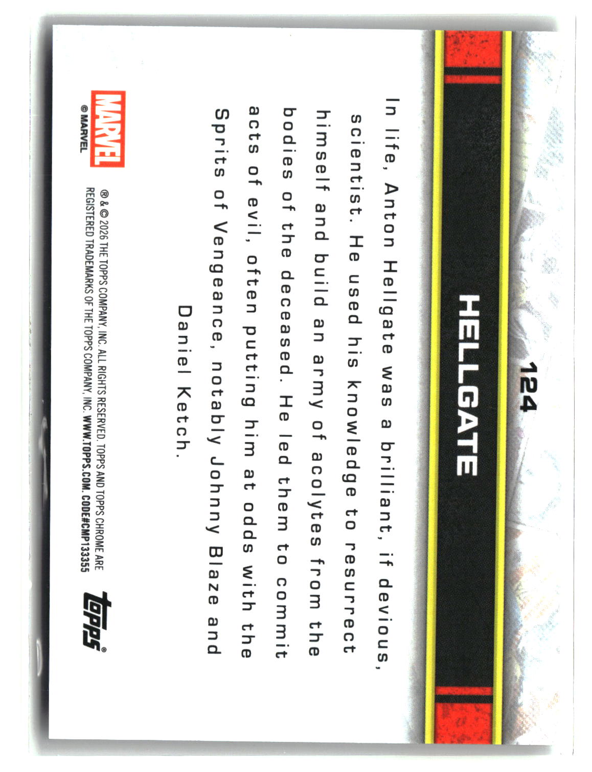 Hellgate 2026 Topps Chrome Marvel #124