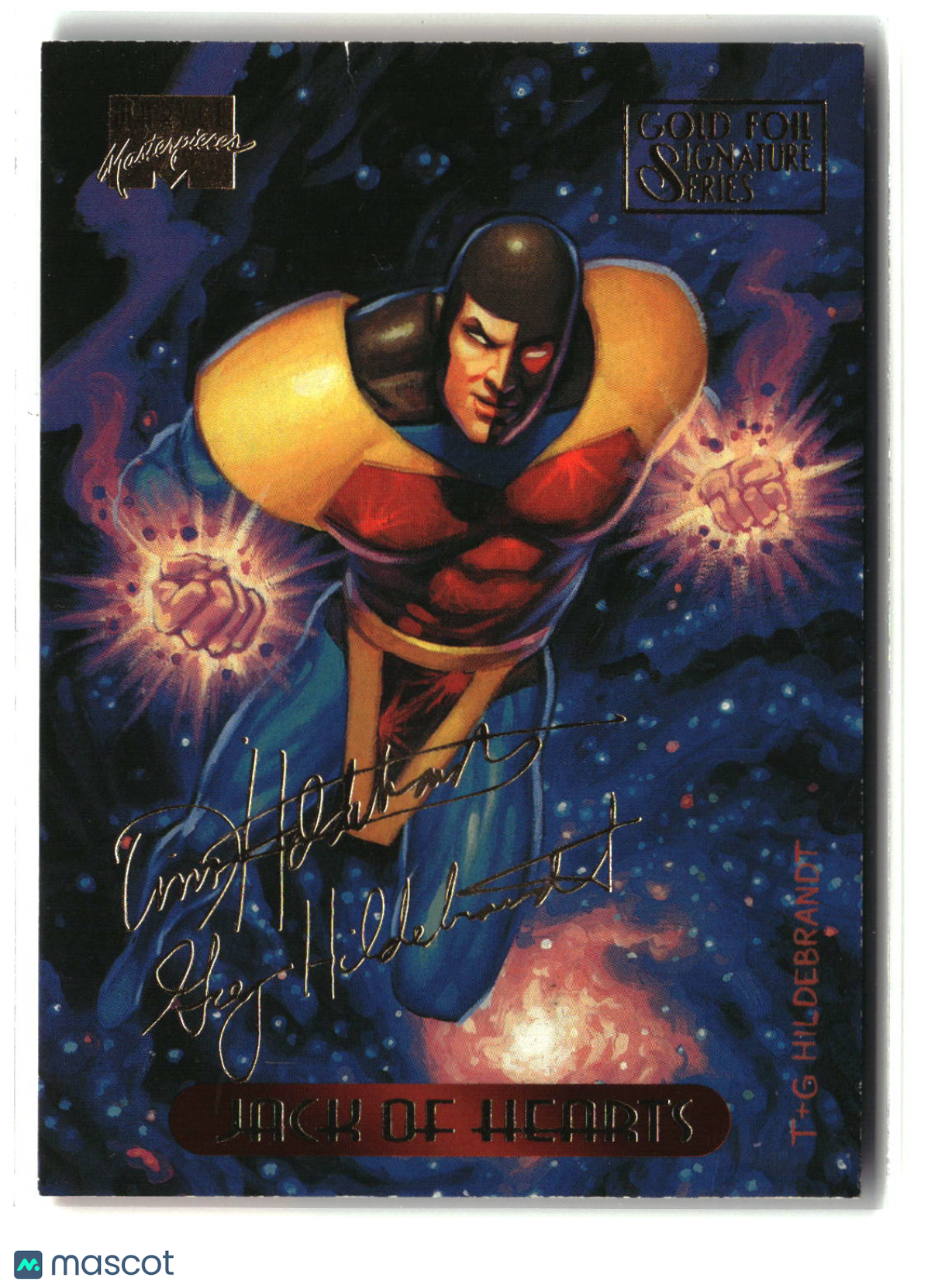 Jack of Hearts 1994 Marvel Masterpieces Gold Foil Signature Series #57