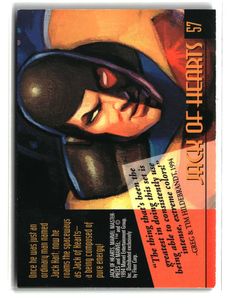 Jack of Hearts 1994 Marvel Masterpieces Gold Foil Signature Series #57