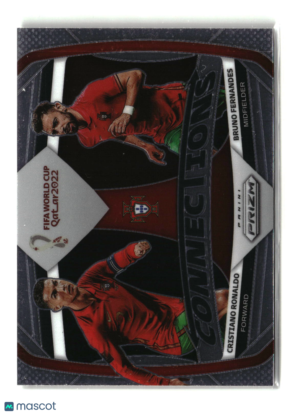 Bruno Fernandes Cristiano Ronaldo 2022 Panini Prizm FIFA World Cup Qatar Connections #7