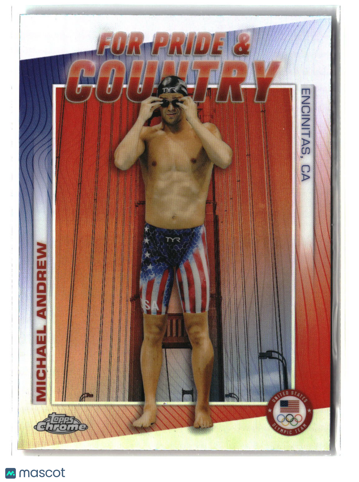 Michael Andrew 2024 Topps Chrome Olympic For Pride & Country #PC-14