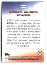 Michael Andrew 2024 Topps Chrome Olympic For Pride & Country #PC-14
