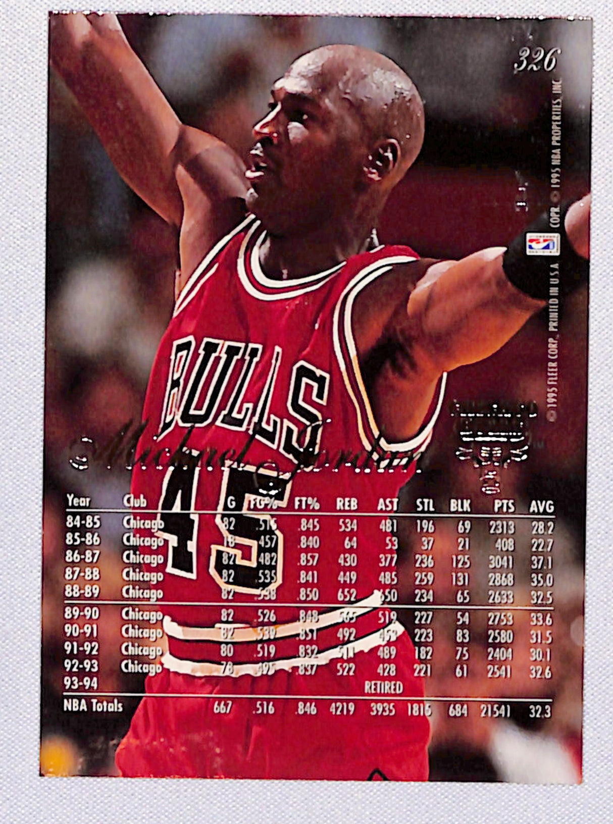 Michael Jordan 1995 Flair #326