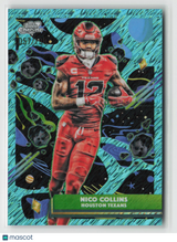 Nico Collins 2025 Topps Cosmic Chrome Aqua Equinox Refractor #39 57/199
