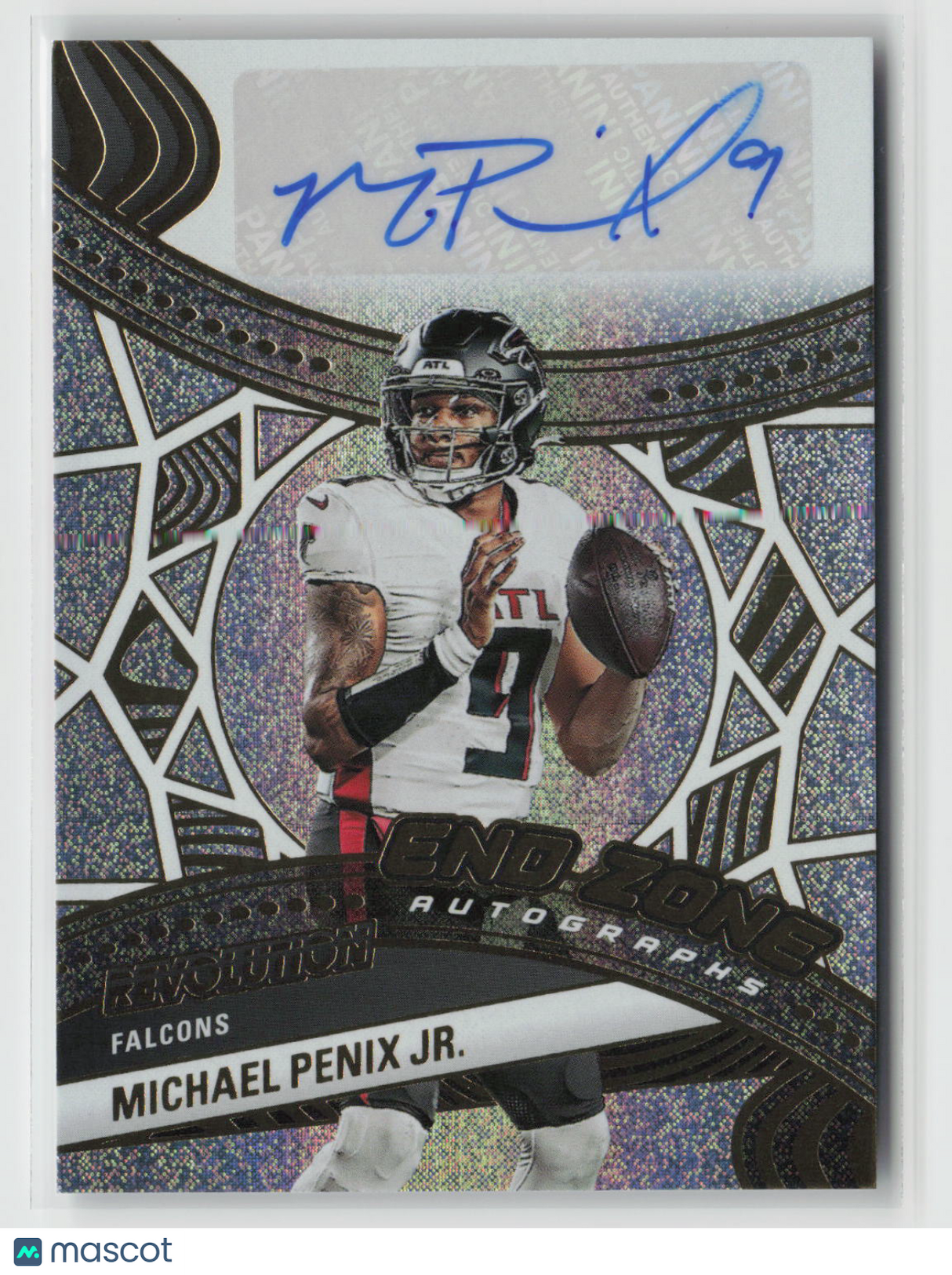 Michael Penix Jr. 2025 Panini Revolution End Zone Autographs #EZA-MPX 019/199