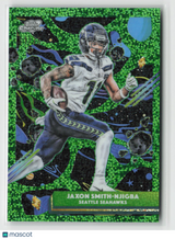 Jaxon Smith-Njigba 2025 Topps Chrome Cosmic Green Space Dust Refractor #91 61/75