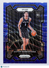 Victor Wembanyama 2023-24 Panini Prizm Blue Wave #136