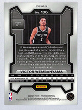 Victor Wembanyama 2023-24 Panini Prizm Blue Wave #136