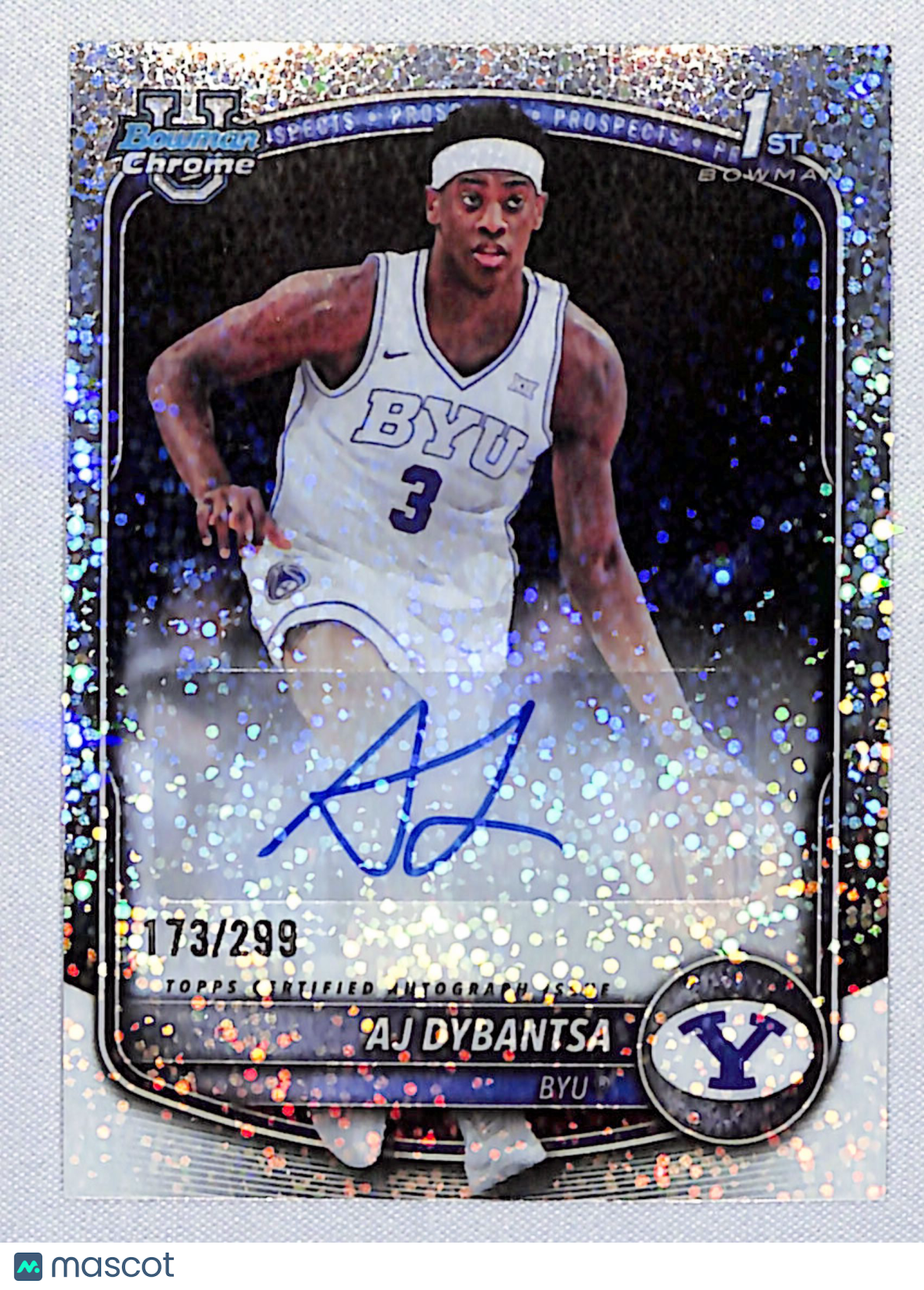 AJ Dybantsa 2025-26 Bowman Chrome Prospect Auto Speckle Refractor #CPA-AD /299
