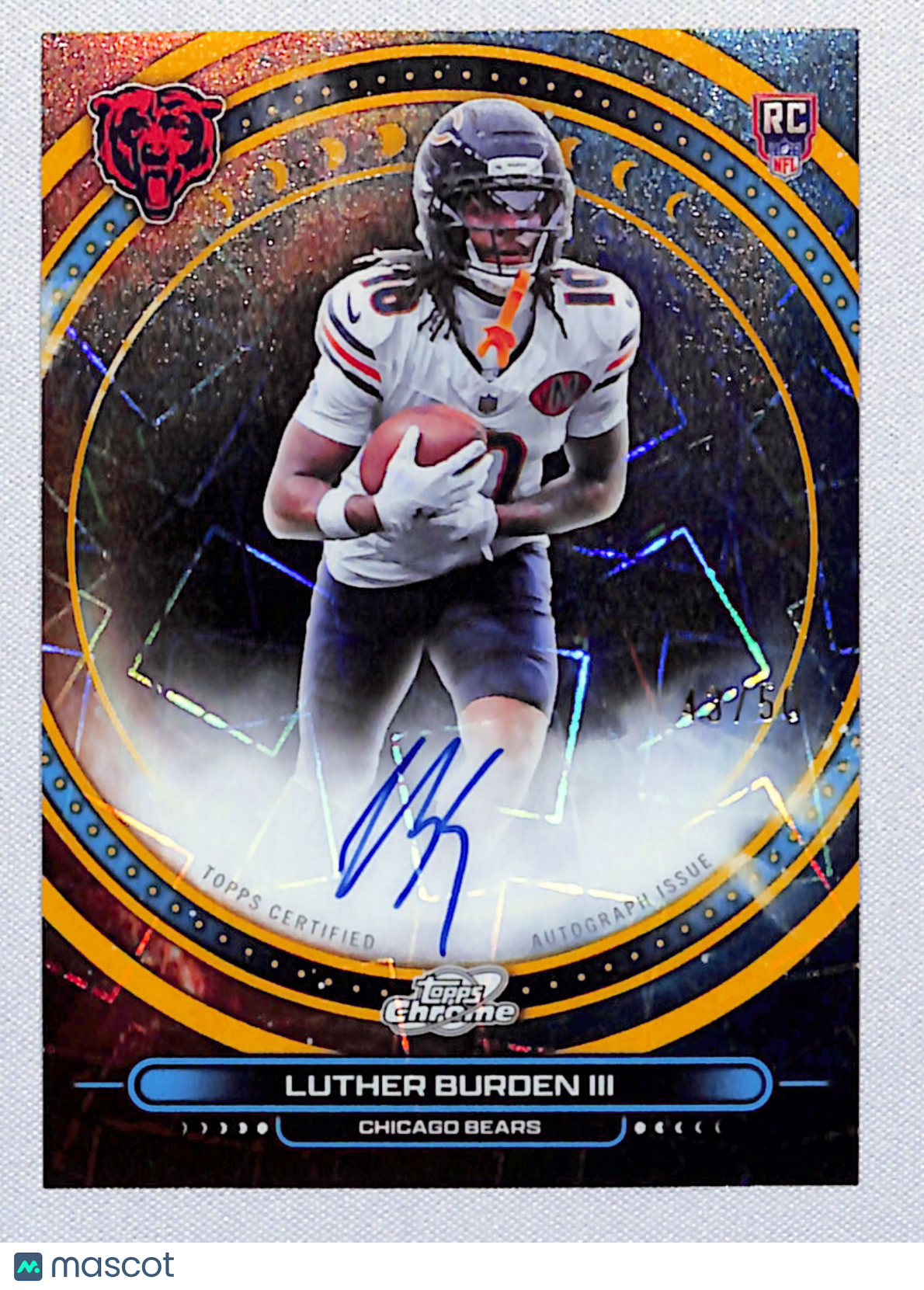 Luther Burden III 2025 Chrome Cosmic Equinox Auto Gold Interstellar #EQA-LBU /50